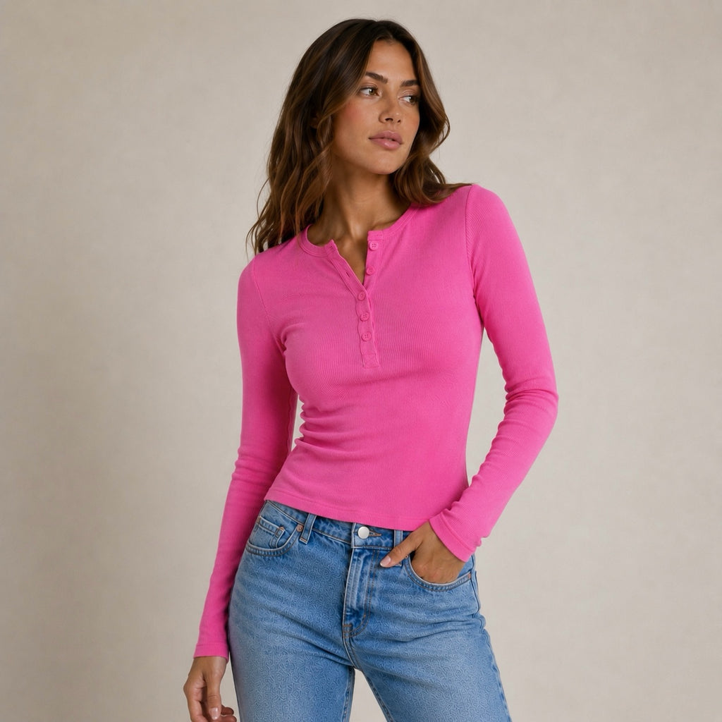 Women's Nira cotton Half Button Top