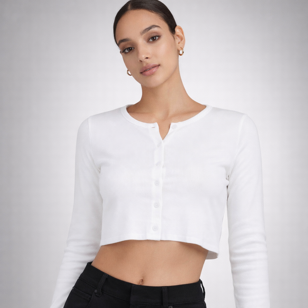 Elva Button Top