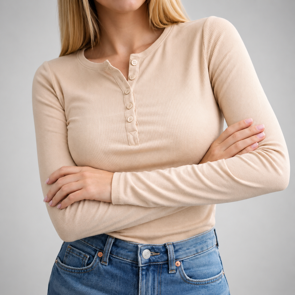 Women's Nira cotton Half Button Top