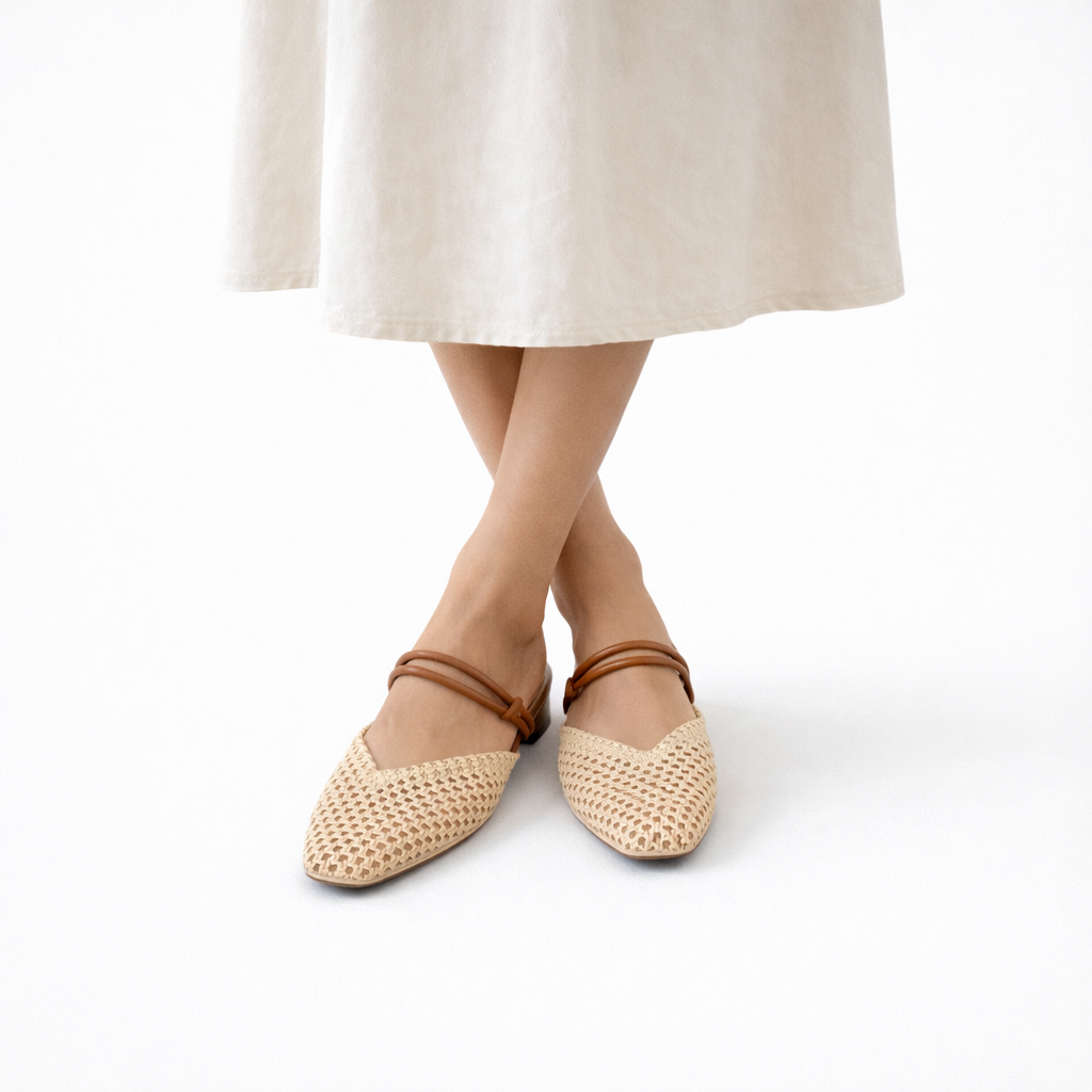 Alina Woven Strap Flats