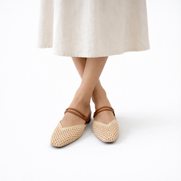 Alina Woven Strap Flats