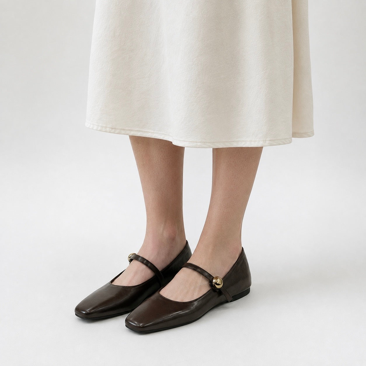 Women’s Mabel Leather Strap Mary Jane Flats