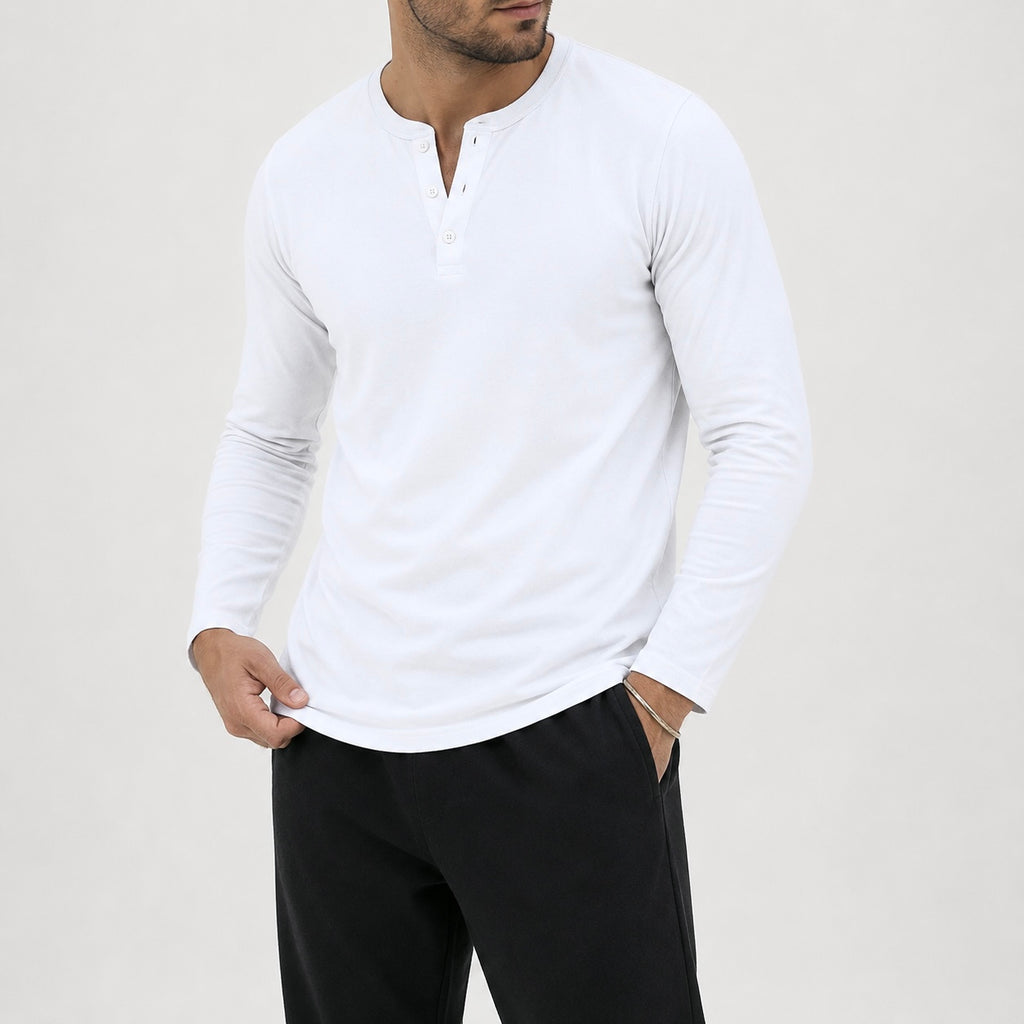 Men's Kaelen Button Henley Top