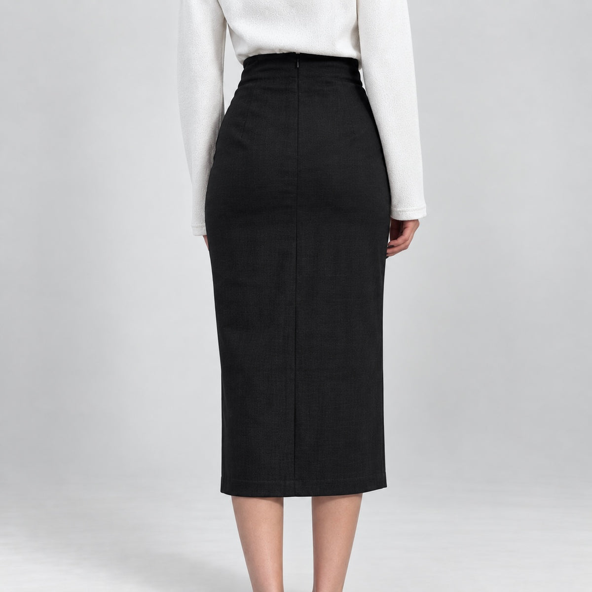 Women's Imogen High Waist Tie Front Midi Pencil Skirt