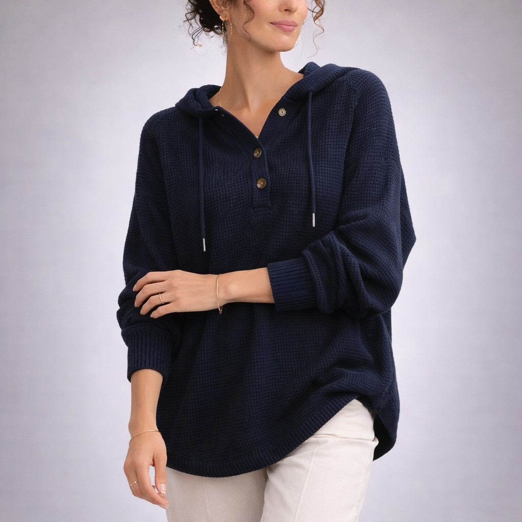 Elara Waffle Knit Hoodie