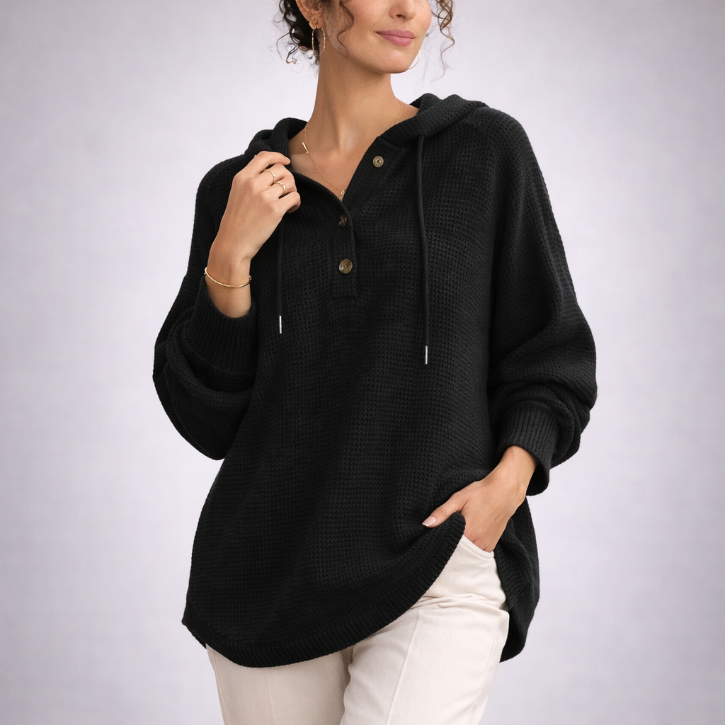 Elara Waffle Knit Hoodie