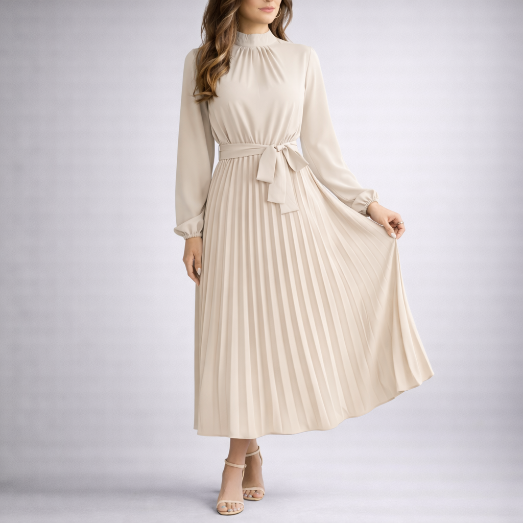 Elara Pleated Maxi Dress