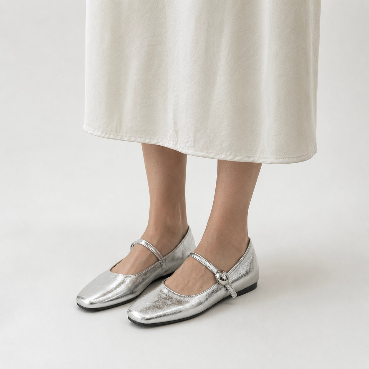 Women’s Mabel Leather Strap Mary Jane Flats