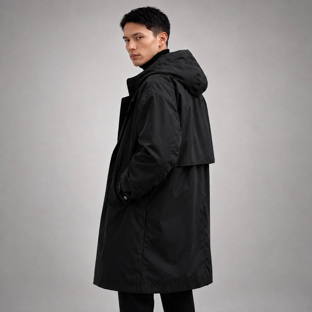Men's Atlas Dual-Layer Trench Hooded Coat