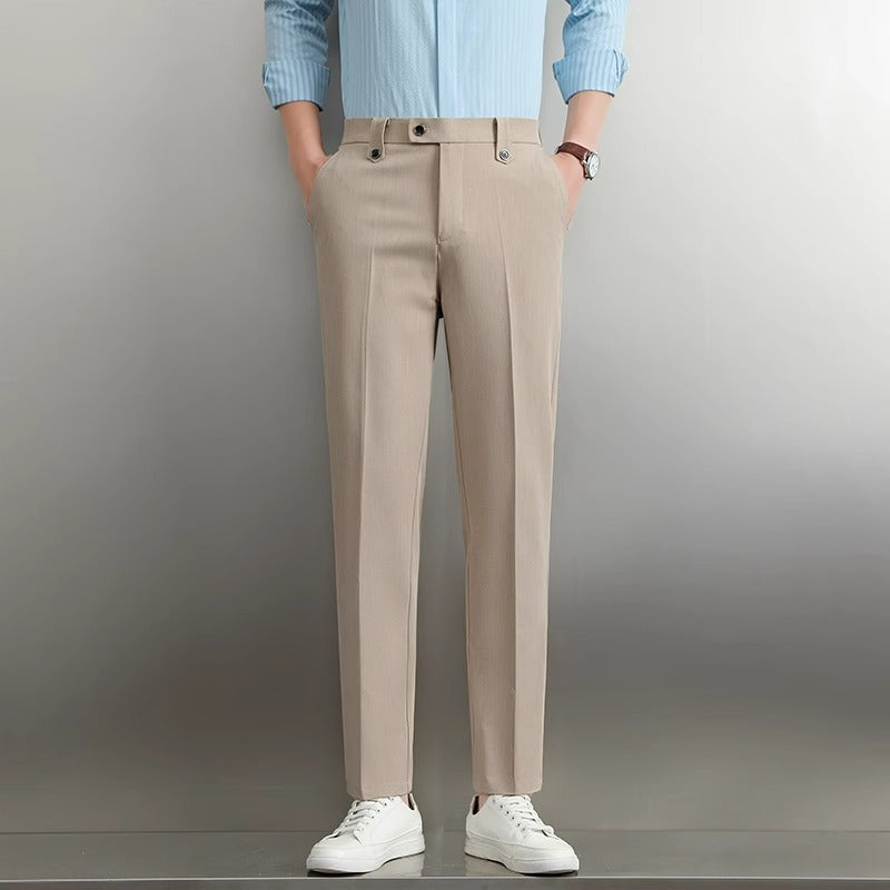 Simple Suit Pants Men's Loose Straight Business Trousers