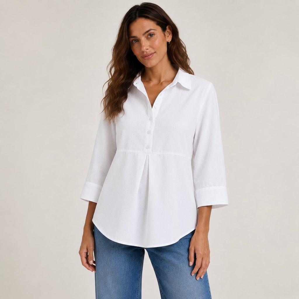 Women's Valarie Peplum Button Flow Blouse