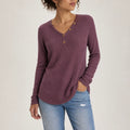 Women's Liora Button Open Neckline Top