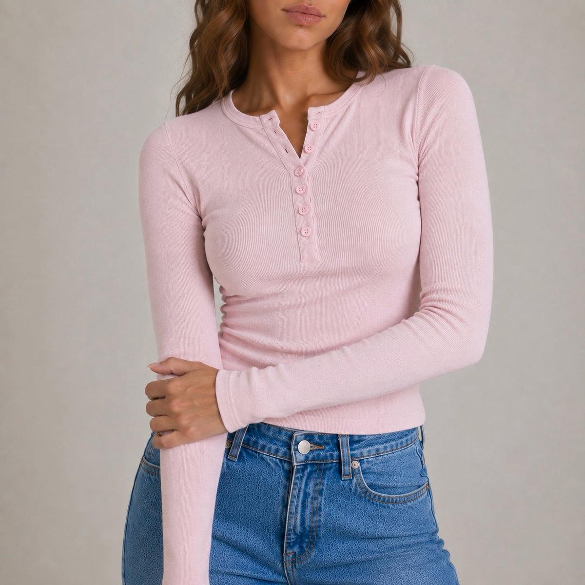 Women's Nira cotton Half Button Top