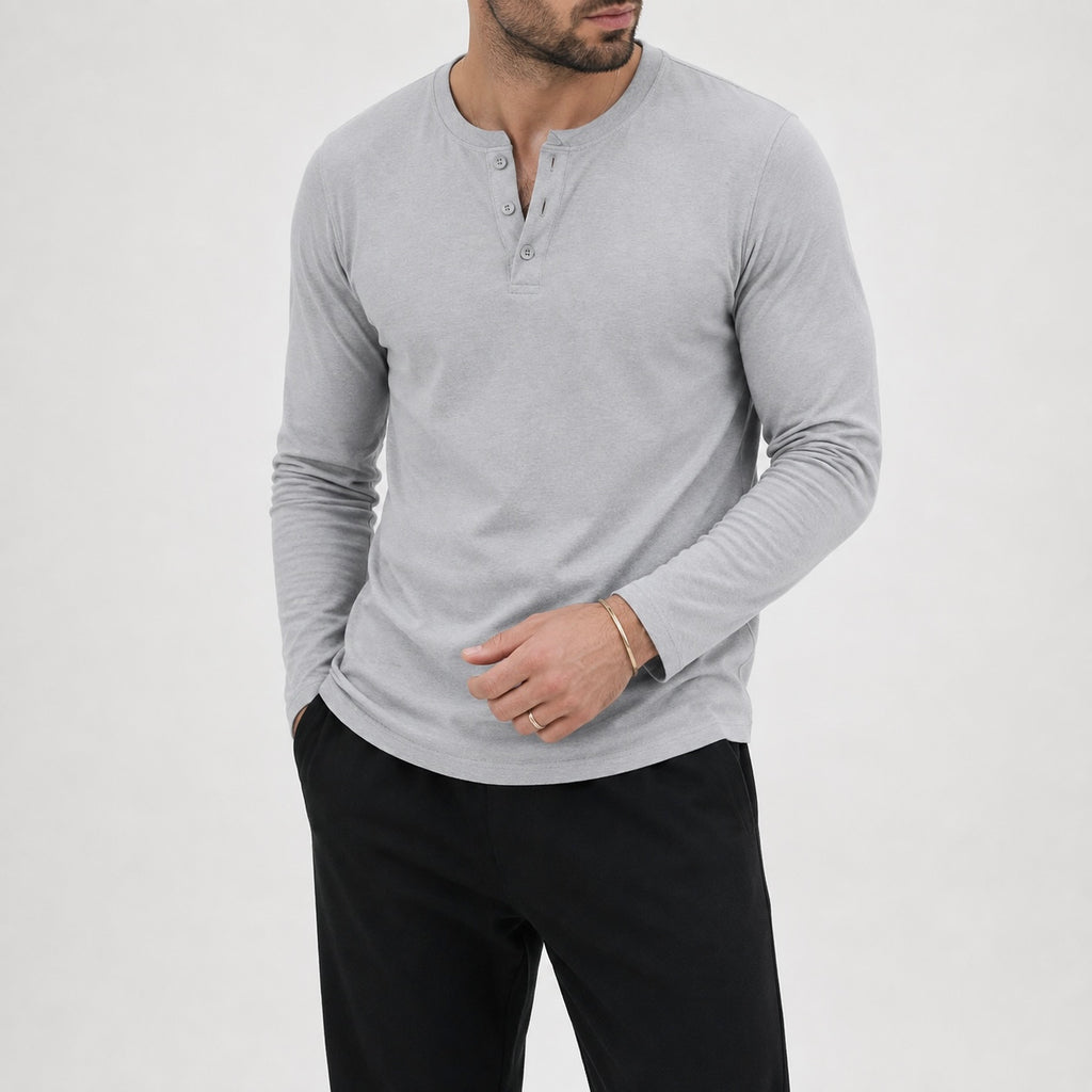 Men's Kaelen Button Henley Top