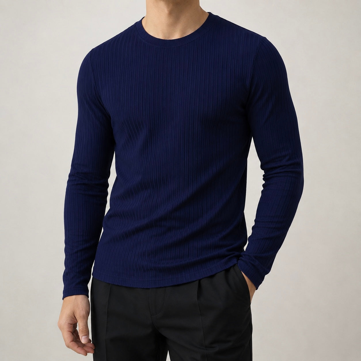 Men's Orson Ribbed Long Sleeve Top
