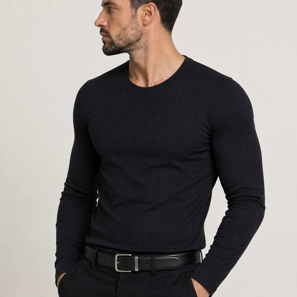 Men's Orson Ribbed Long Sleeve Top