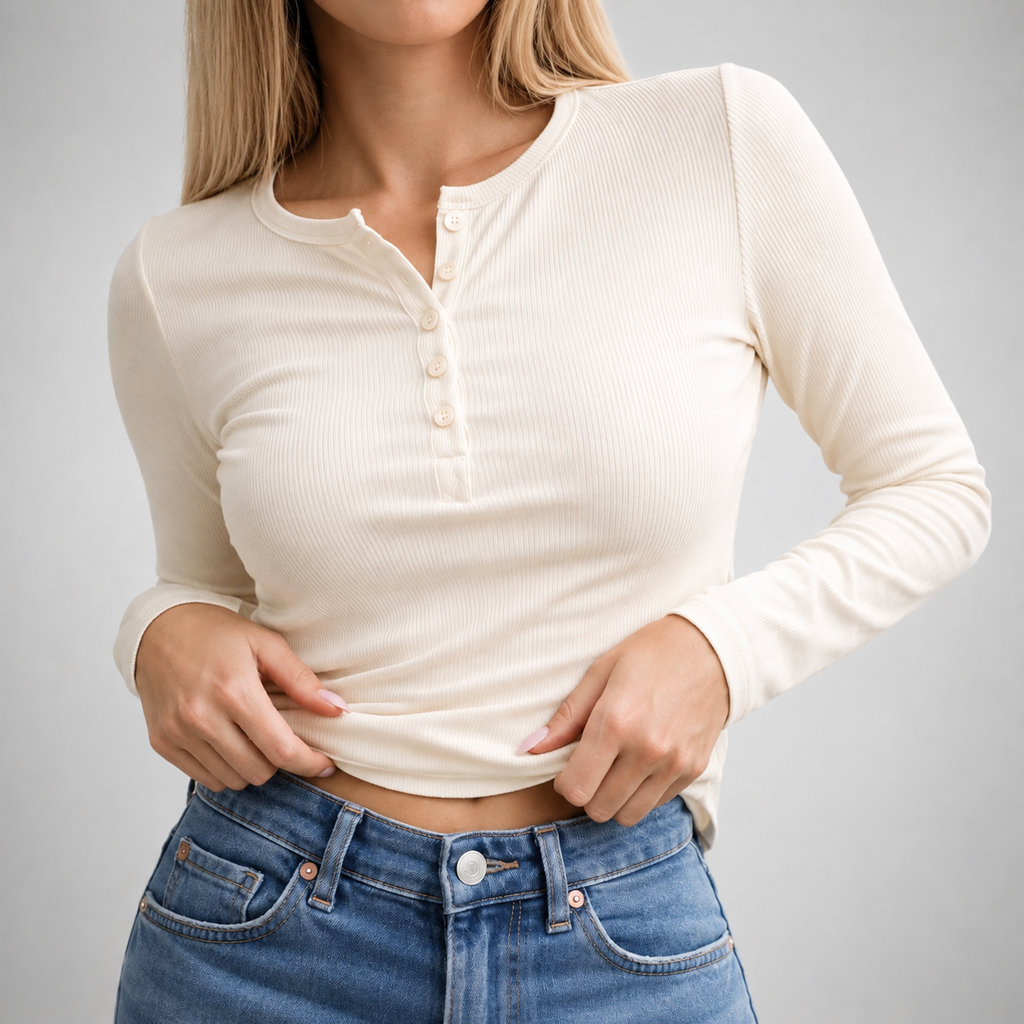 Women's Nira cotton Half Button Top