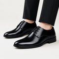 Men's Black Leather Classic Oxfords Shoes