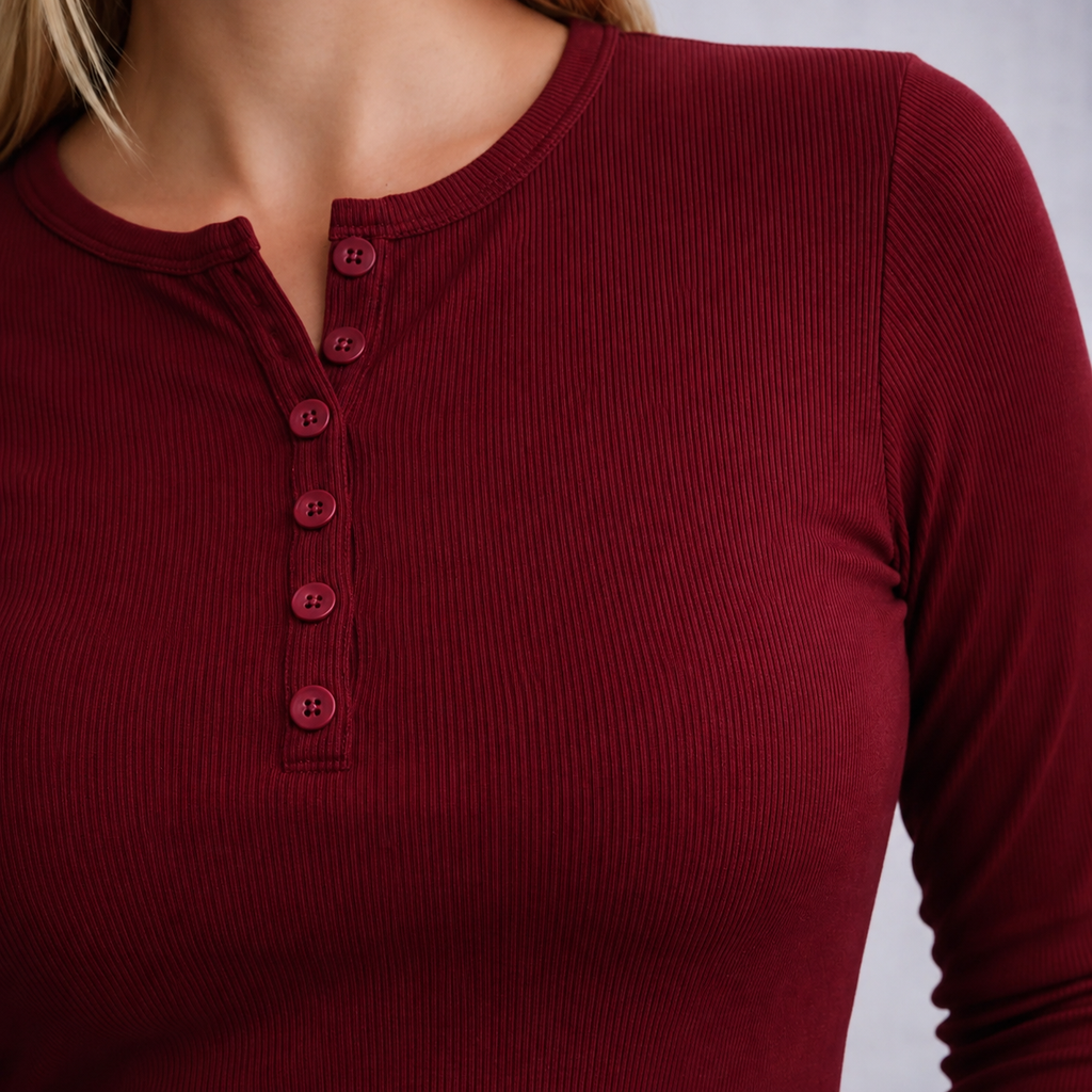 Women's Nira cotton Half Button Top
