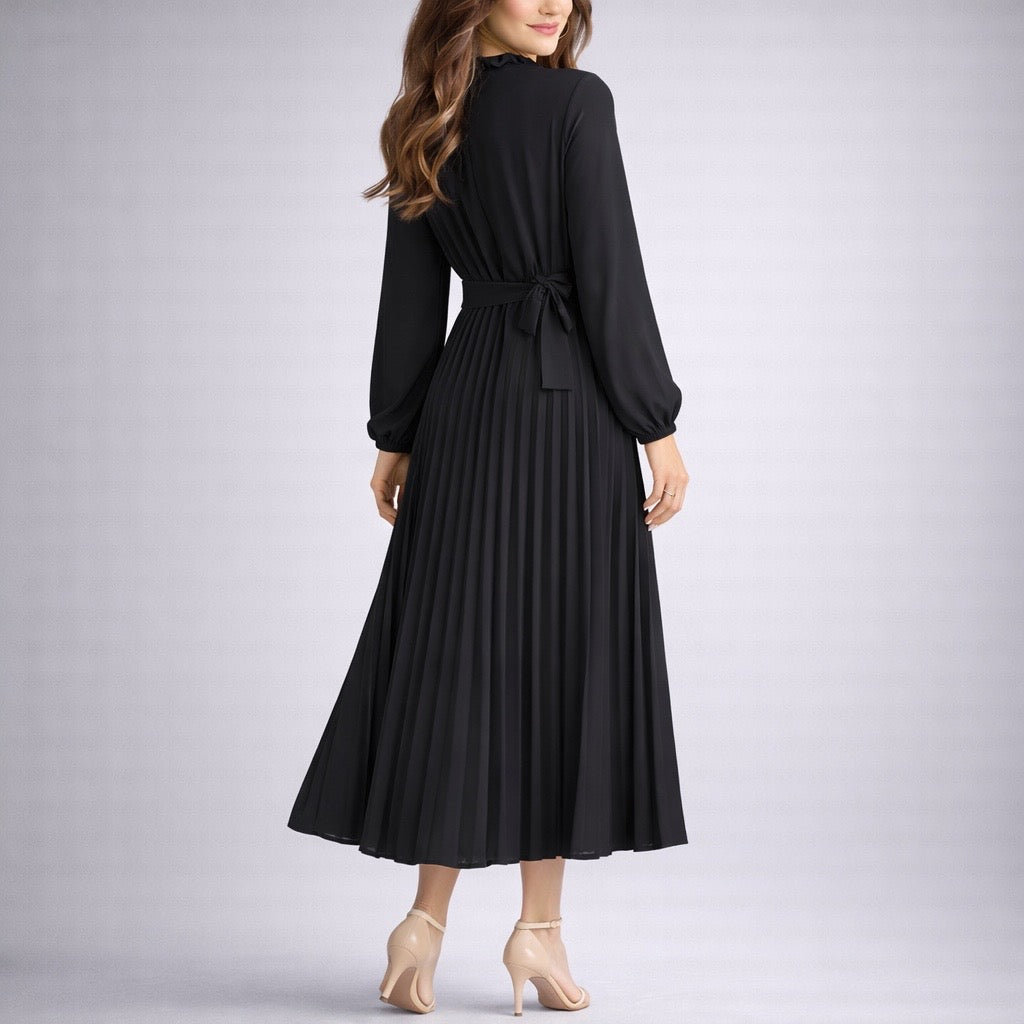 Elara Pleated Maxi Dress