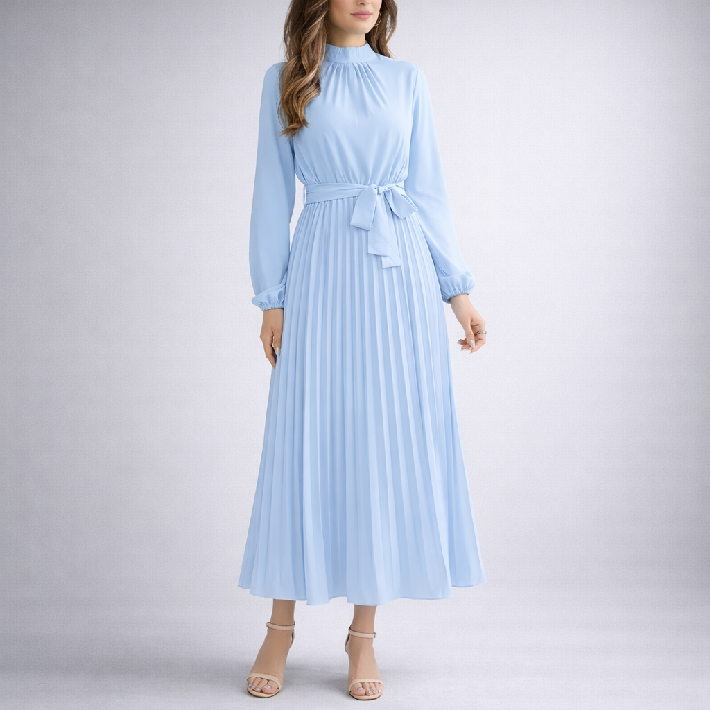 Elara Pleated Maxi Dress