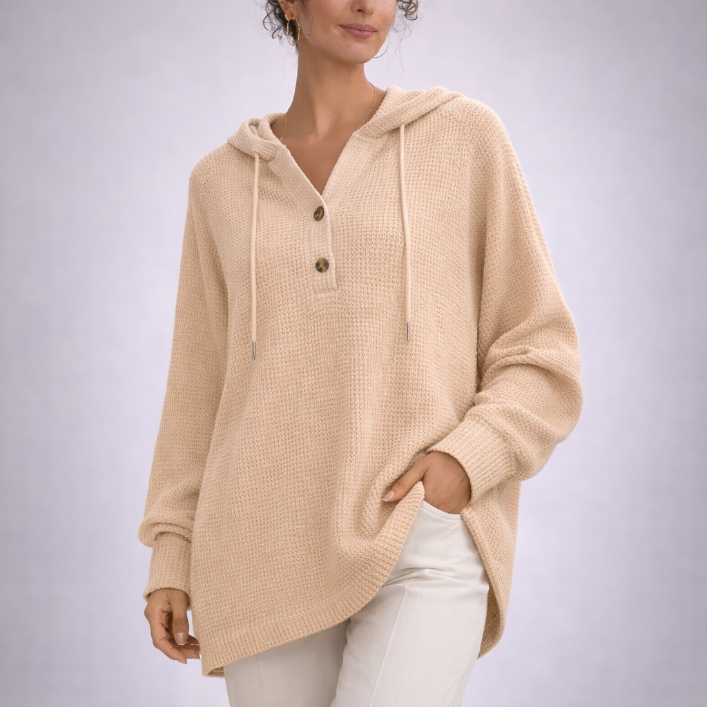 Elara Waffle Knit Hoodie