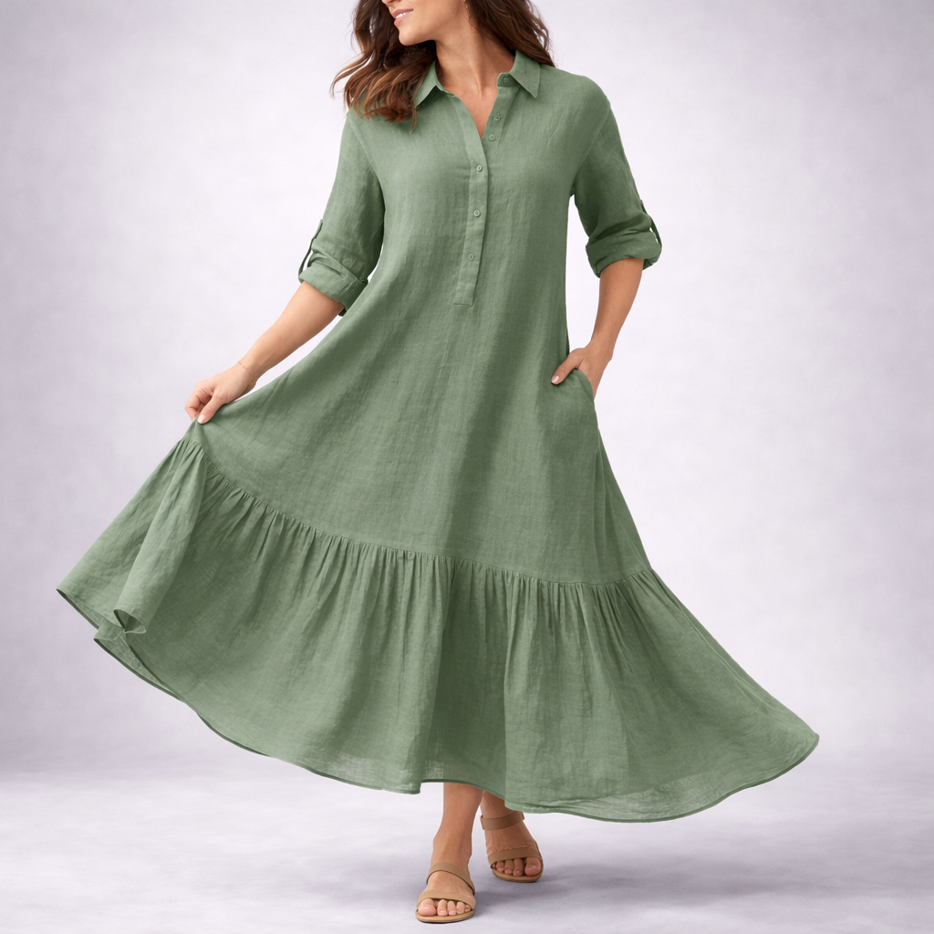 Elowen Linen Maxi Dress