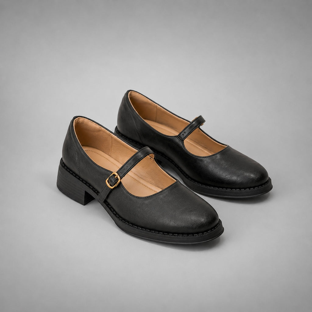 Women's Audrey Mary Jane Low Block Heel Shoes