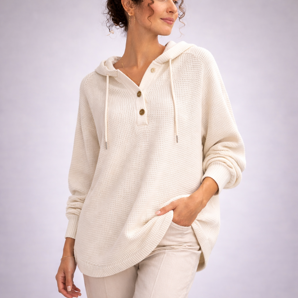 Elara Waffle Knit Hoodie