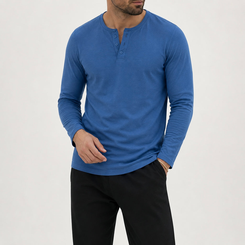 Men's Kaelen Button Henley Top