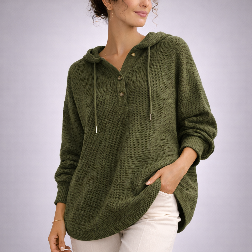 Elara Waffle Knit Hoodie