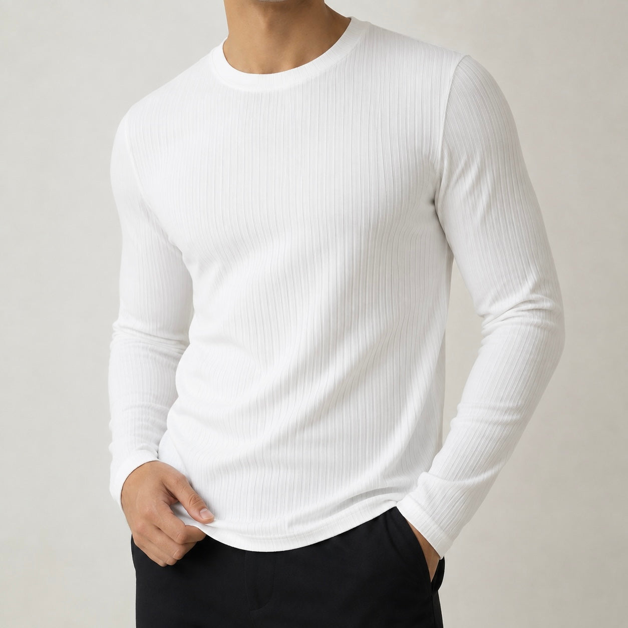 Men's Orson Ribbed Long Sleeve Top