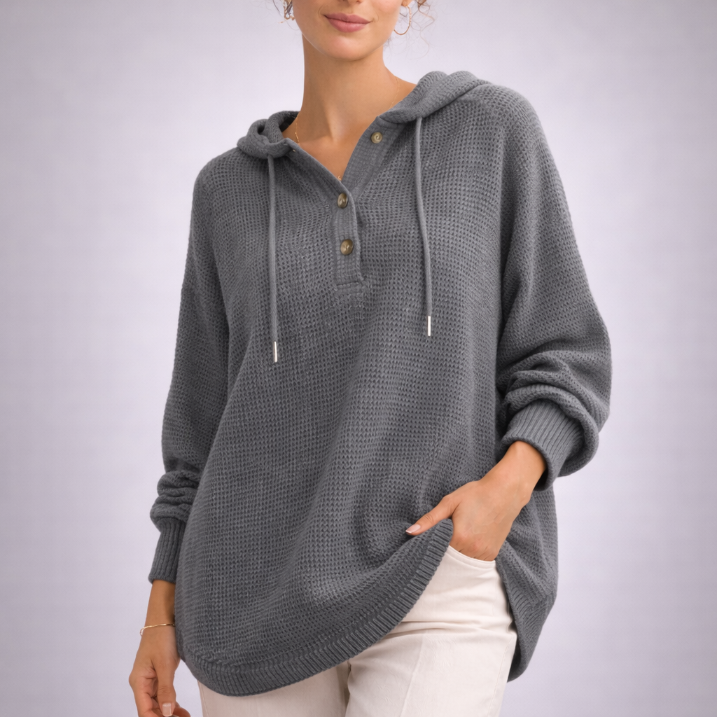 Elara Waffle Knit Hoodie