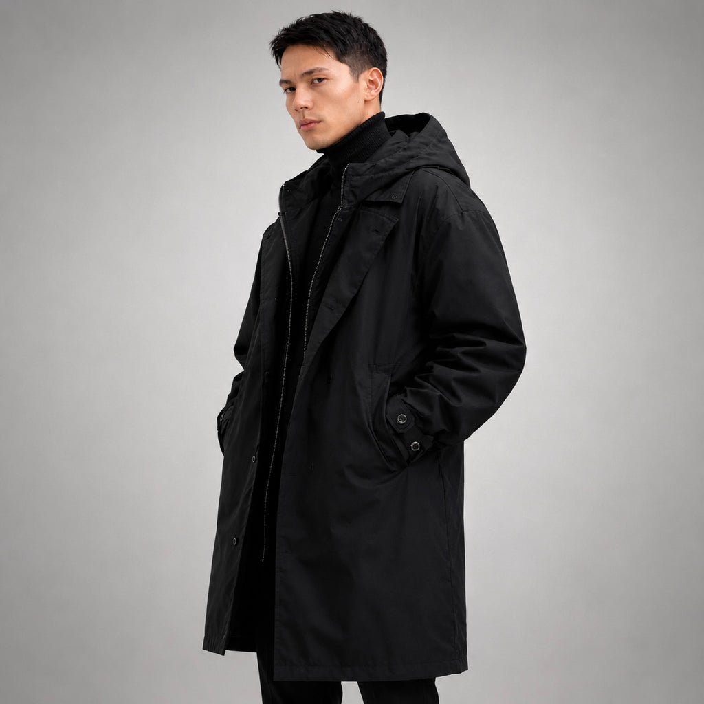 Men's Atlas Dual-Layer Trench Hooded Coat