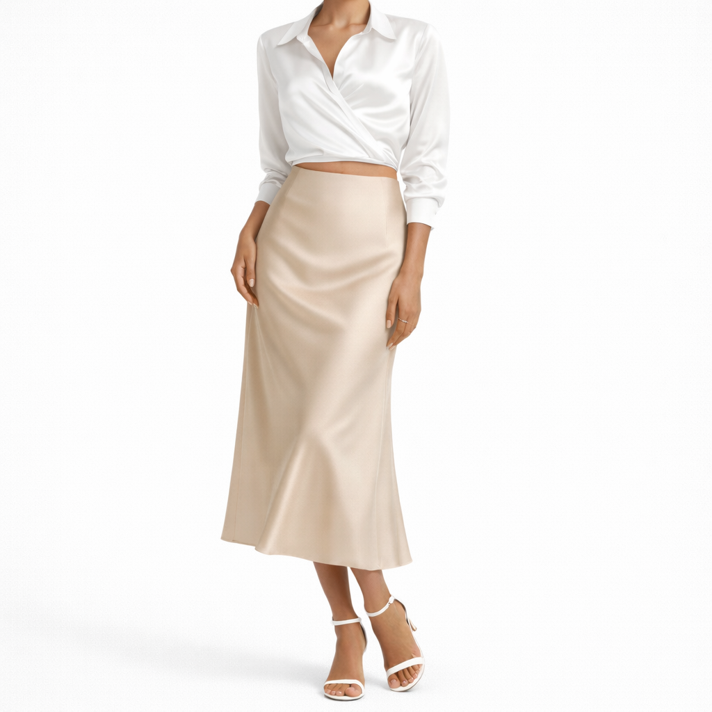 Valeria Satin Skirt