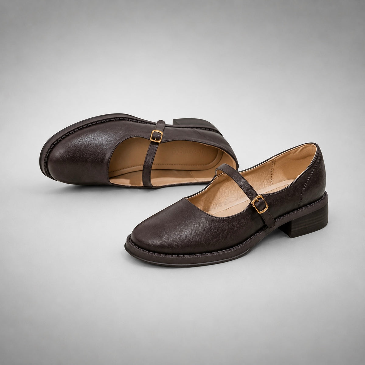 Women's Audrey Mary Jane Low Block Heel Shoes
