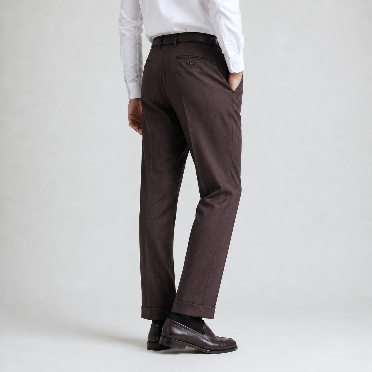 Men’s Romano Pleated Straight Leg Smart Trousers