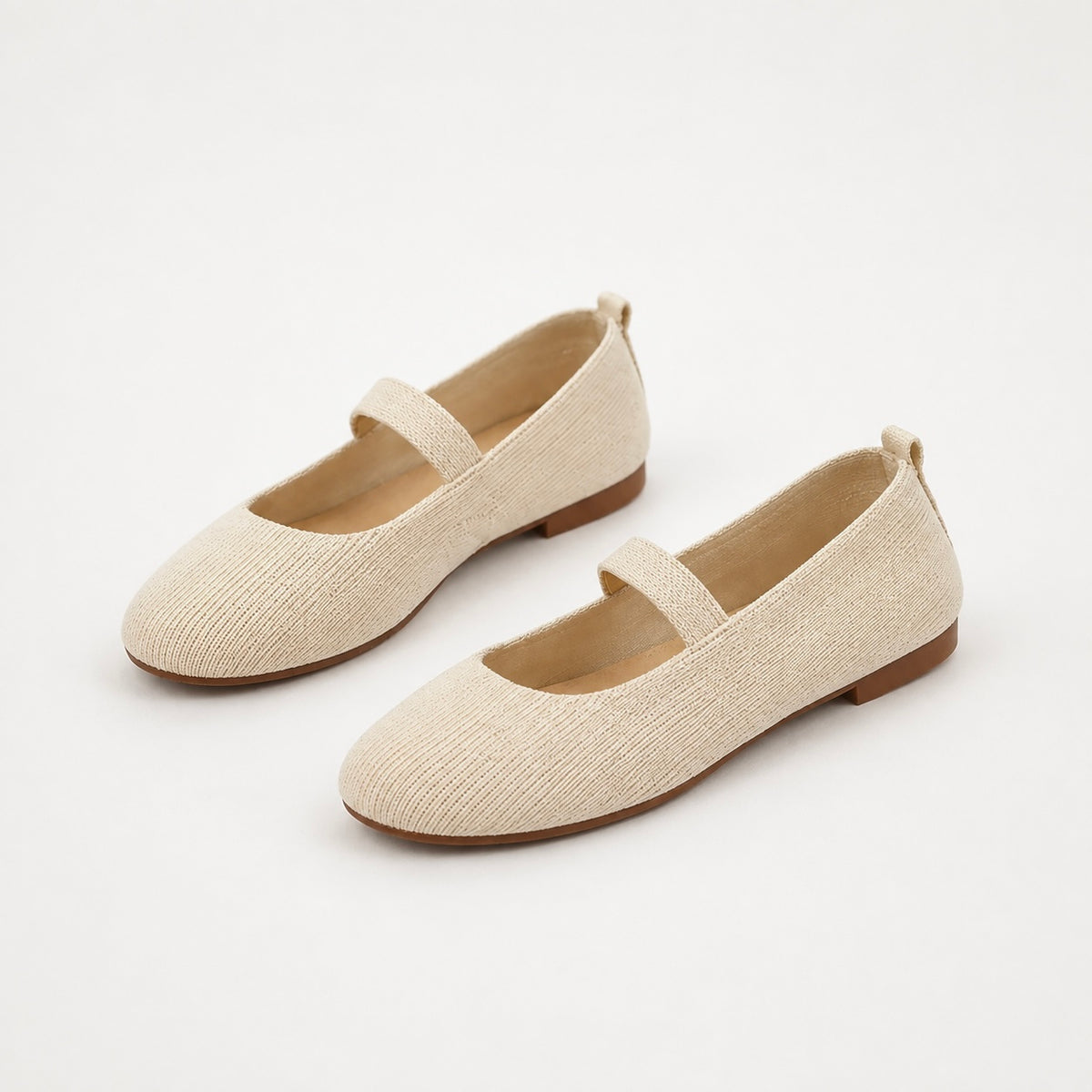 Women's Aria Knit Mary Jane Ballet Flats with Elasticated Strap