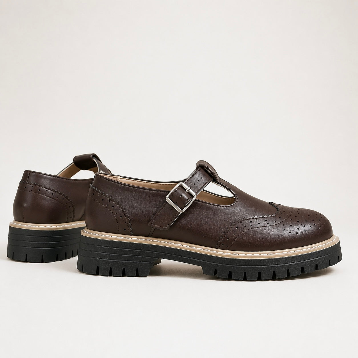 Women's Liora Buckle Brogue Style Mary Jane Sandals
