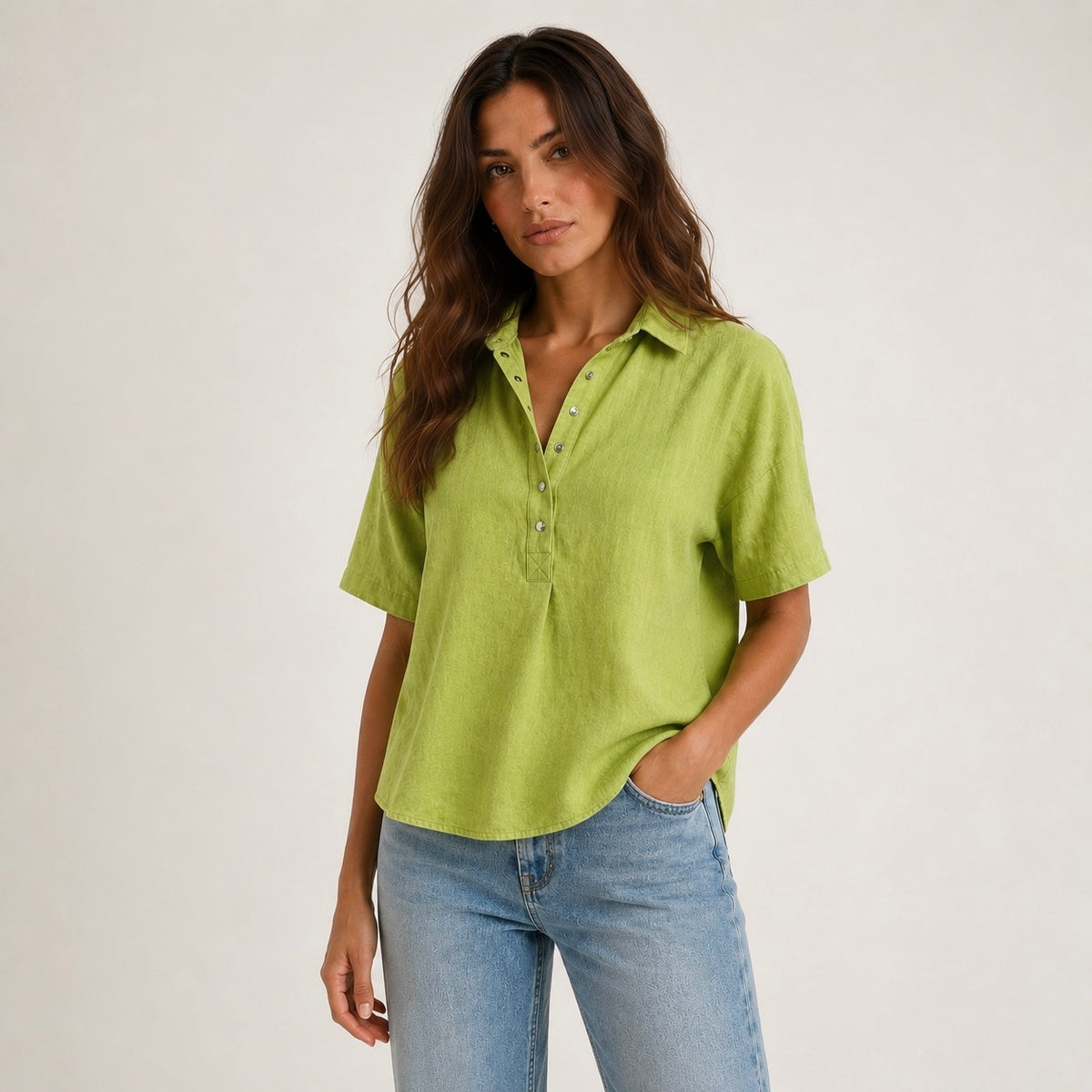 Women's Miri Half Sleeve Button Casual Shirt