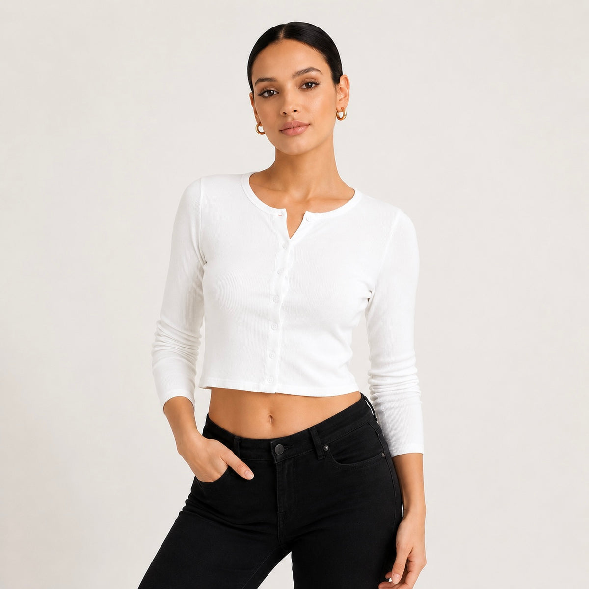 Women's Elva Button Up Cotton Top