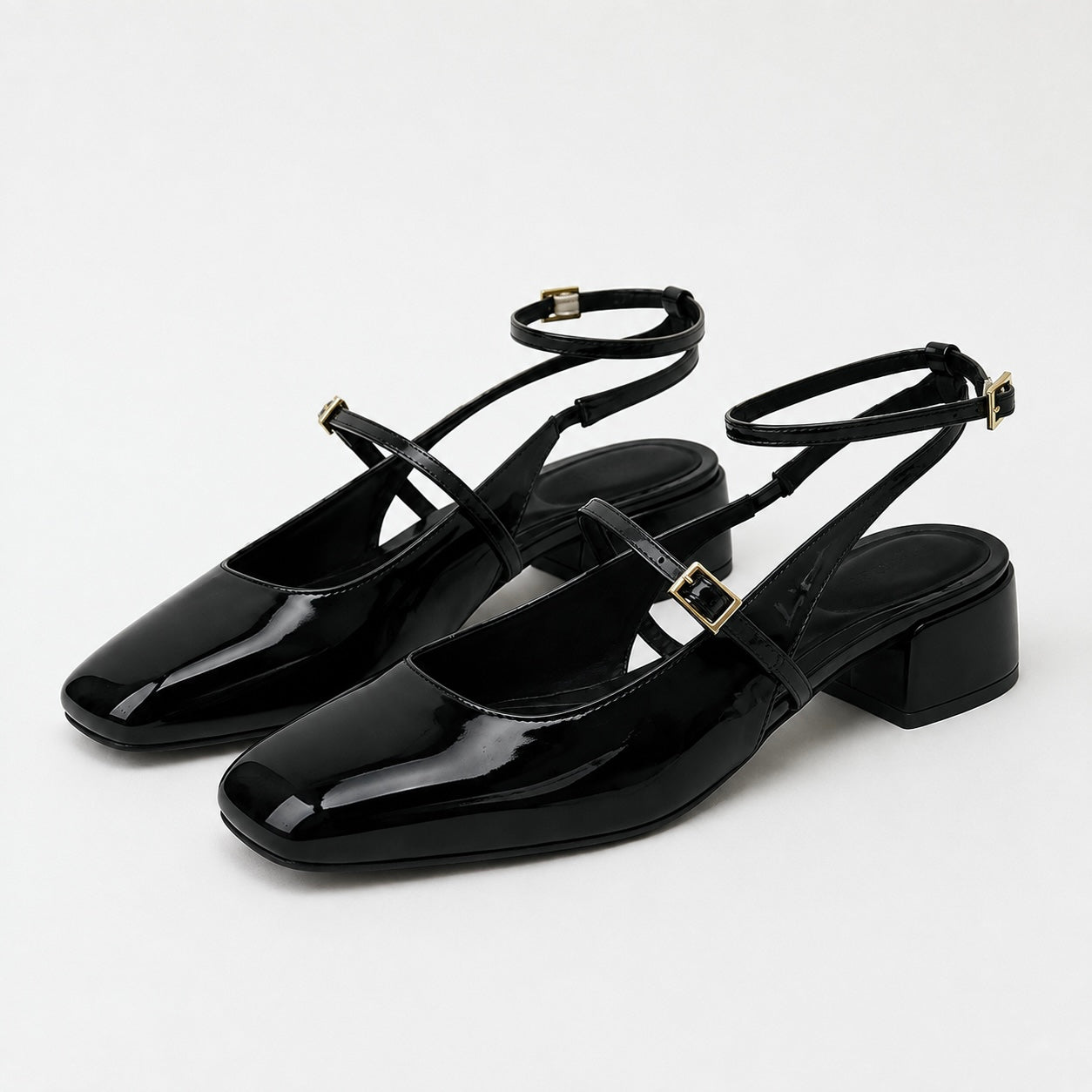 Women's Celeste Elegant Patent Ankle Strap Heels