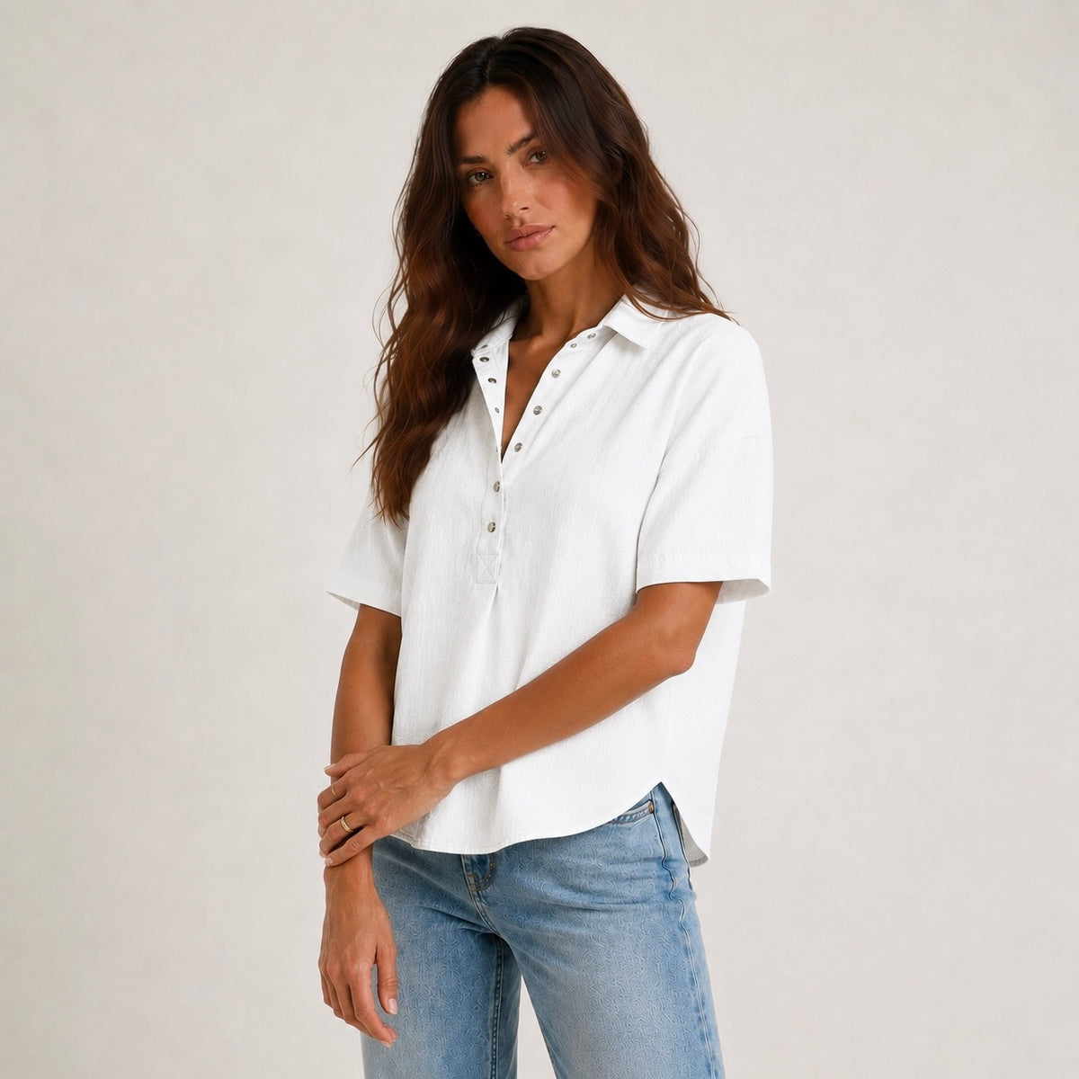 Women's Miri Half Sleeve Button Casual Shirt