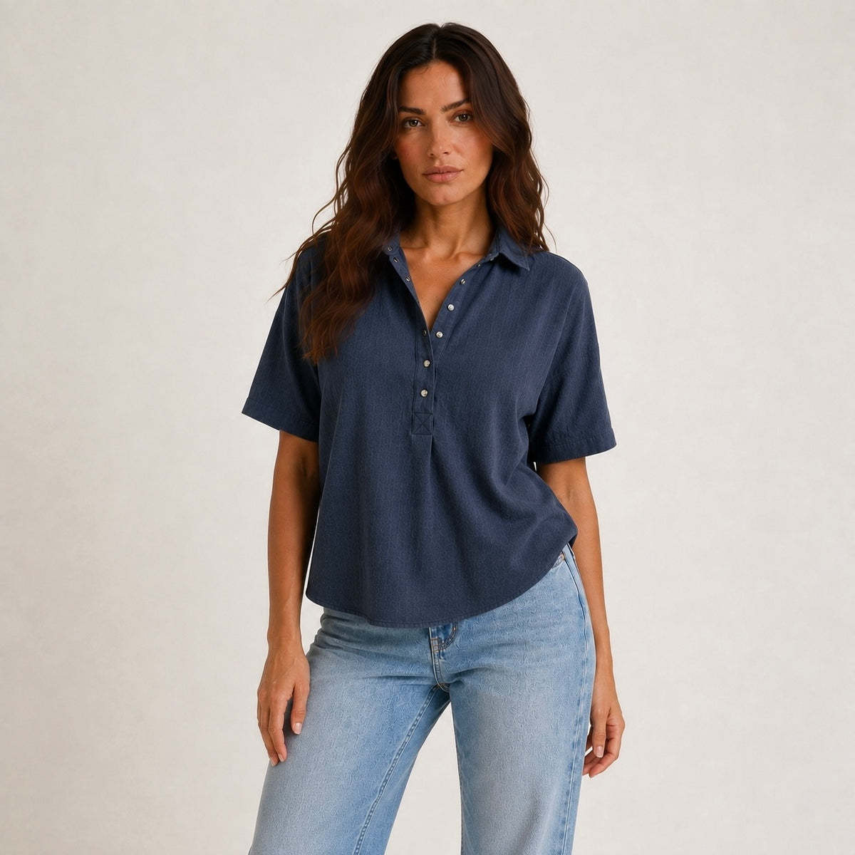 Women's Miri Half Sleeve Button Casual Shirt