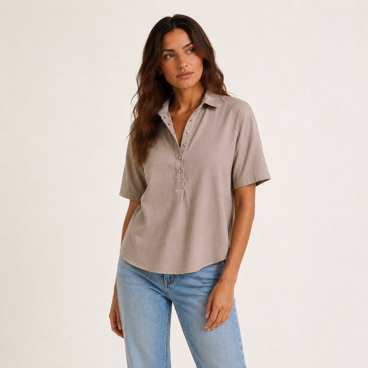Women's Miri Half Sleeve Button Casual Shirt