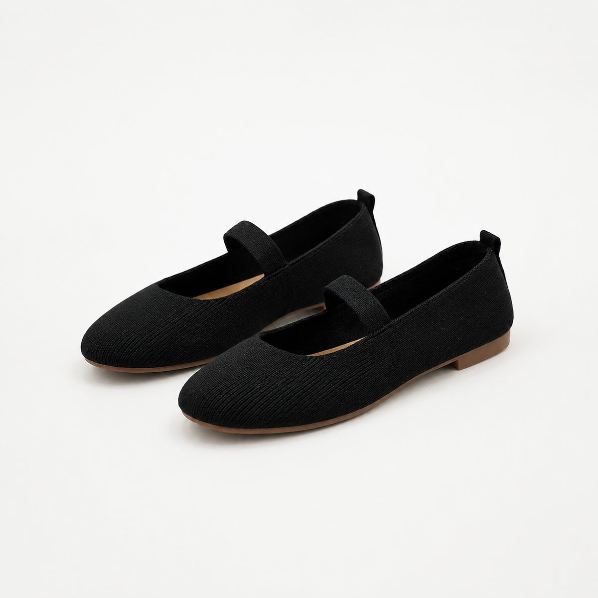 Women's Aria Knit Mary Jane Ballet Flats with Elasticated Strap