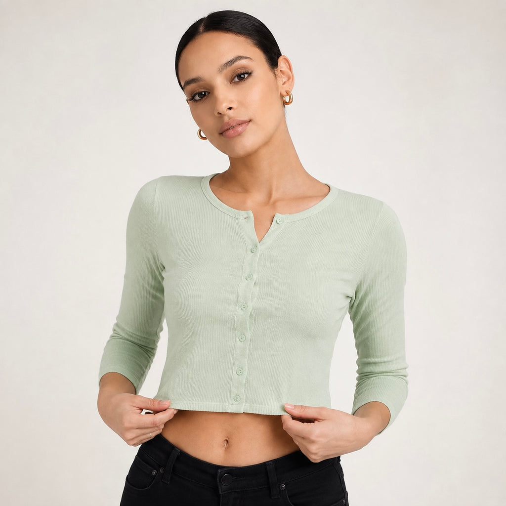 Women's Elva Button Up Cotton Top
