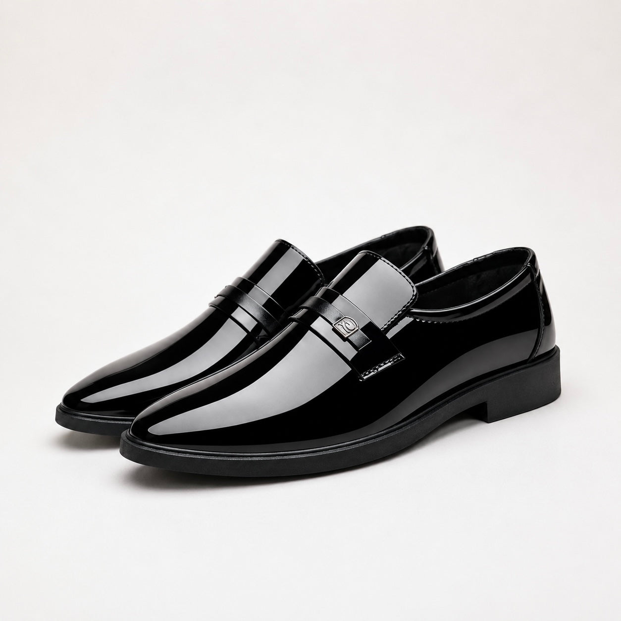 Men's Lucien Black Patent Loafers