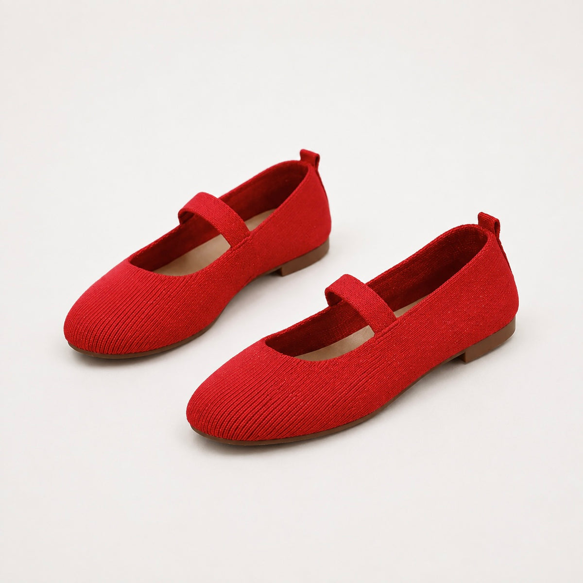 Women's Aria Knit Mary Jane Ballet Flats with Elasticated Strap