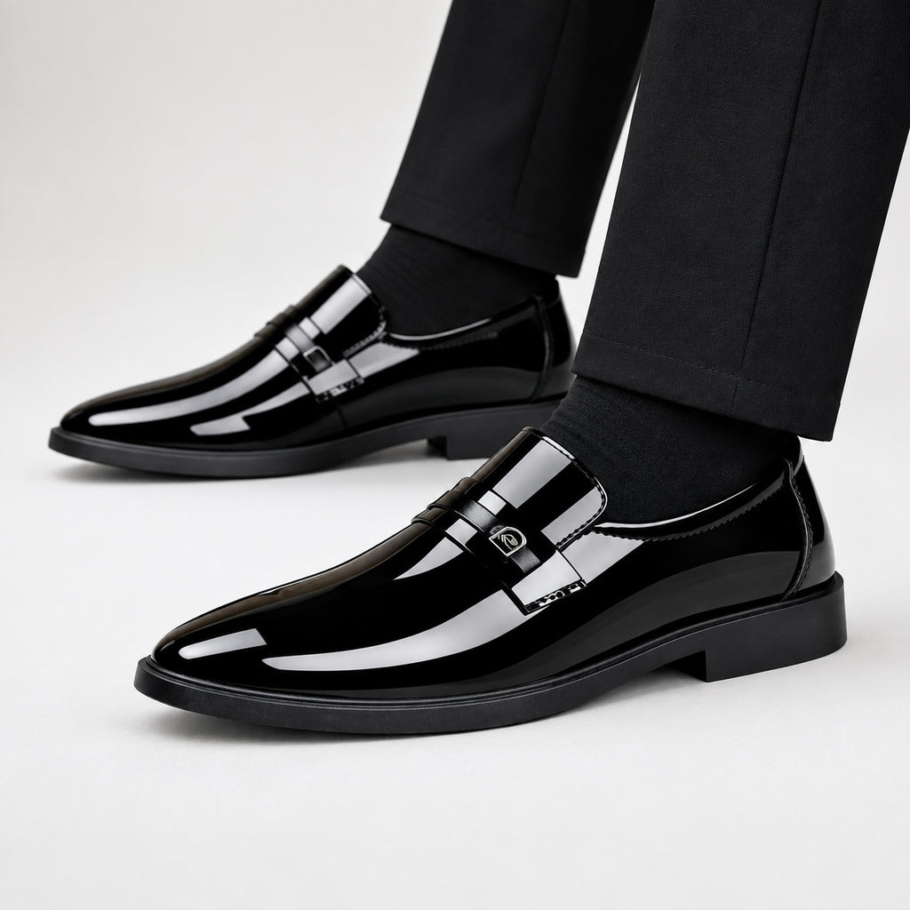 Men's Lucien Black Patent Loafers
